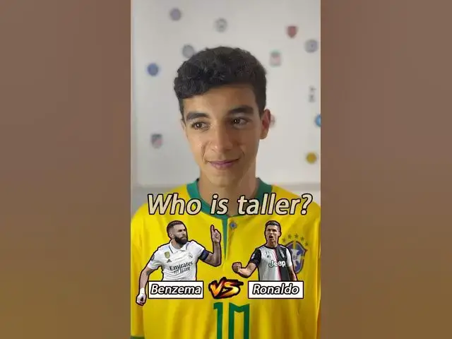 'Video thumbnail for Who Is Taller ? #ronaldo #benzema #football #messi #quiz #challenge #guess'