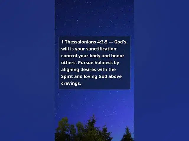 Video thumbnail for Sanctified Life — 1 Thessalonians 4:3-5 (Practical Teaching)