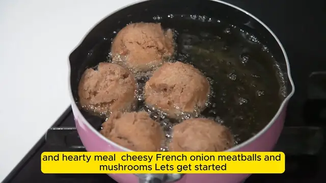 Video thumbnail for Cheesy French Onion Meatballs and Mushrooms