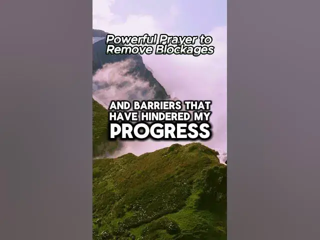 Video thumbnail for Simple Prayer to Remove Blockages: Breakthrough from Hindrances  #christianmotivation #prayer