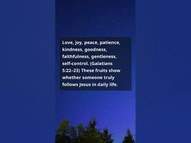 Video thumbnail for Galatians 5:22–23 — The fruit that reveals a true follower