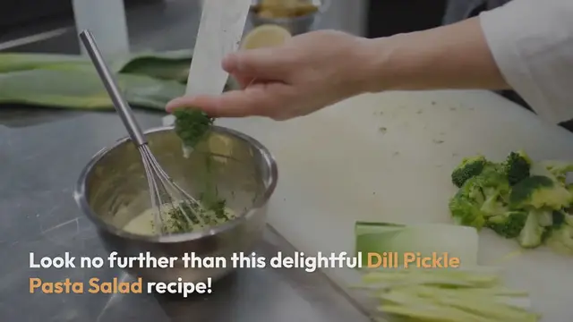 Video thumbnail for DILL PICKLE PASTA SALAD