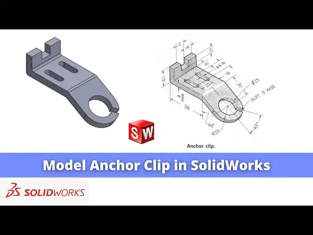 'Video thumbnail for Model Anchor Clip in SolidWorks | SolidWorks Tutorial | SolidWorks Part Modeling |'