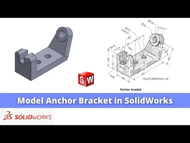'Video thumbnail for Model Anchor Bracket in SolidWorks  | SolidWorks Tutorial | SolidWorks Part Modeling |'