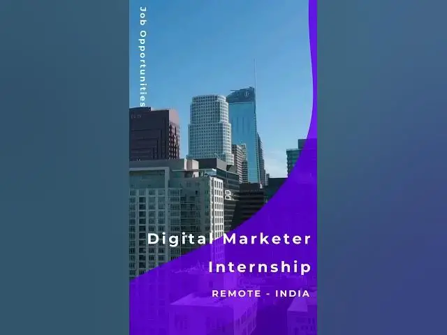 Video thumbnail for Digital marketing Internship - Work from home job opportunity for freshers too. Part time #remotejob