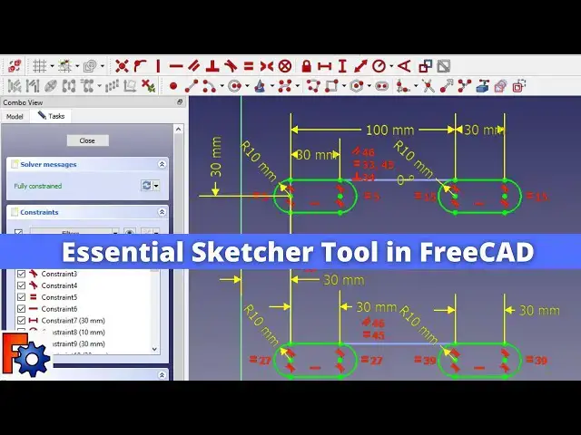 'Video thumbnail for Essential Sketcher Tool in FreeCAD | FreeCAD Sketching | FreeCAD Tutorial |'