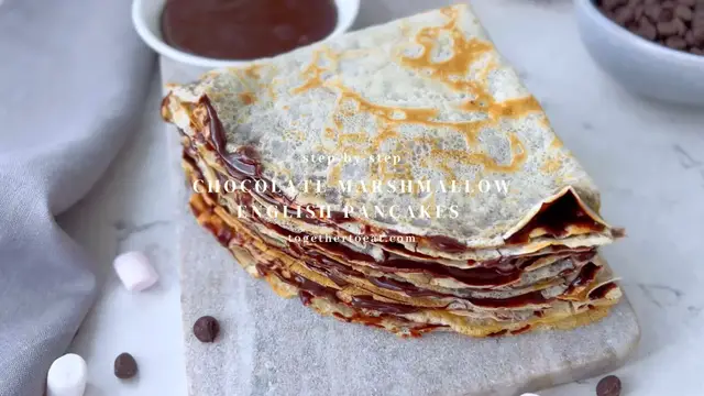 Video thumbnail for Chocolate marshmallow english pancakes
