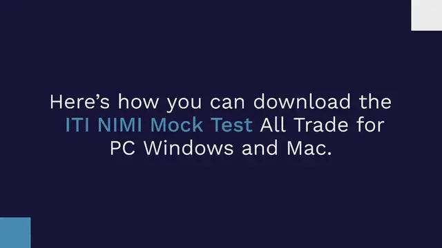 Video thumbnail for ITI NIMI MOCK TEST – All Trade for PC Windows