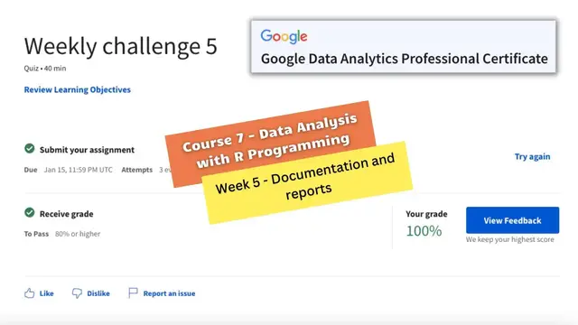 'Video thumbnail for Data analysis with r programming weekly challenge 5 || Google Data Analytics || theanswershome'