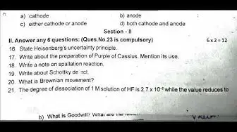 Video thumbnail for 12th Chemistry Second Revision 2019 - Question Paper (Tirunelveli District) | (English Medium)