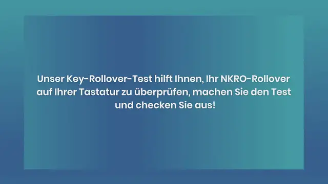 Video thumbnail for Key Rollover Test | Keyboard NKRO Check