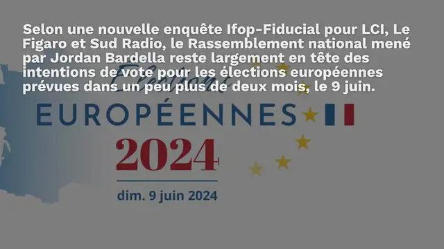 Video thumbnail for Le Rassemblement national en tête des intentions de vote pour les élections européennes