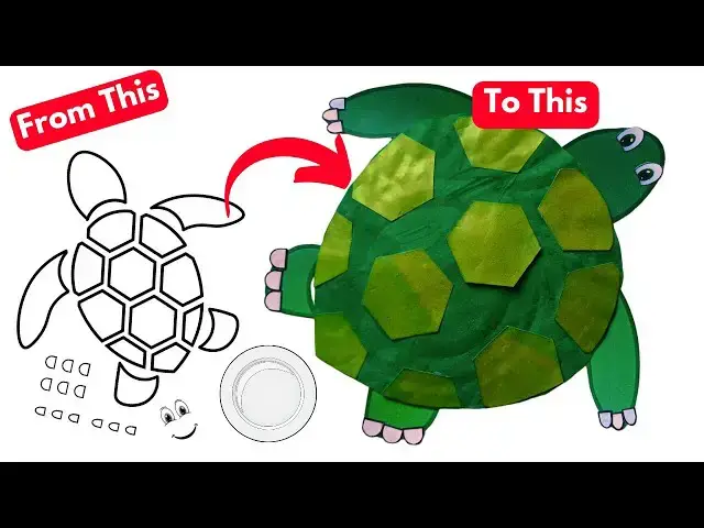 Video thumbnail for Paper Plate Turtle craft for kids | Ocean Animal Craft