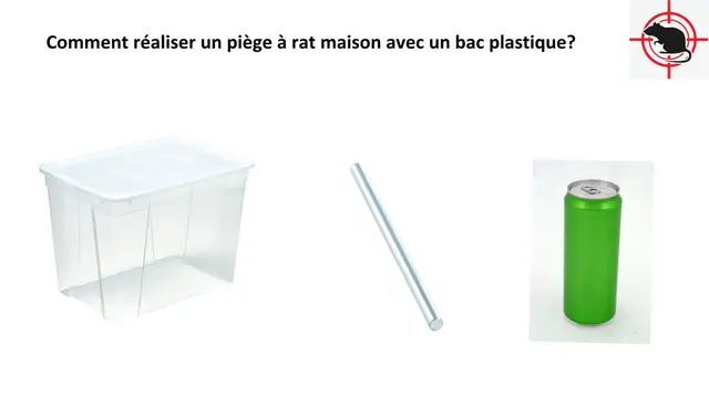 Video thumbnail for Comment réaliser un piège à rat maison avec un bac en plastique?/How to make a rat trap with a plastic storage bin?