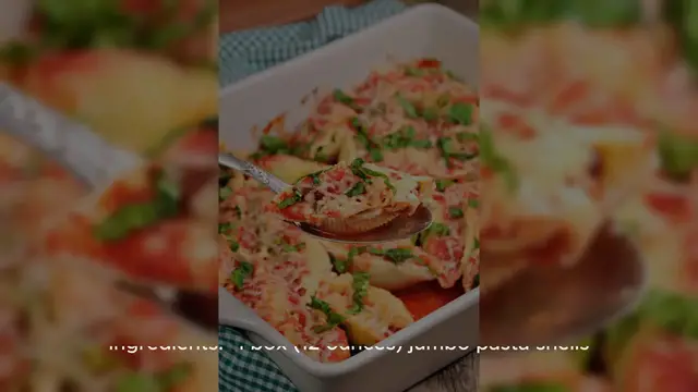 Video thumbnail for stuffed shells recipe