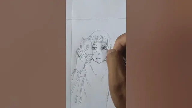 'Video thumbnail for Drawing Itachi Uchiha Timelapse #short #animeart'