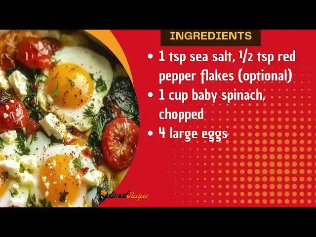 Video thumbnail for Baked Feta Eggs Recipe | Easy Mediterranean Breakfast