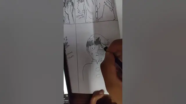 'Video thumbnail for Timelapse Drawing Mob from mob psycho 100 #shorts'