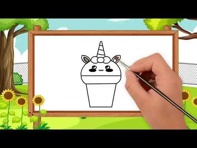 'Video thumbnail for Ice Cream Drawing || How To Draw Cute Unicorn Ice Cream Easy ||  #coloring #drawing #icecream #kids'