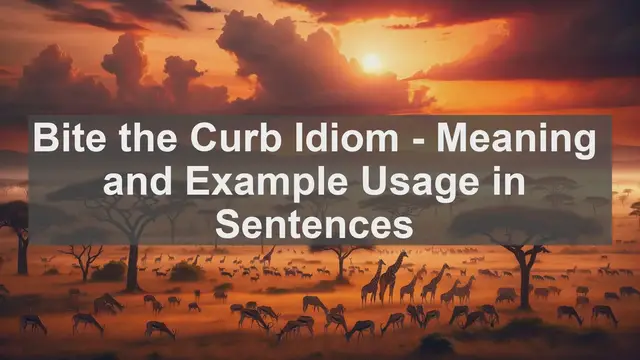 Video thumbnail for "Bite the Curb" Idiom: Meaning and Usage in Sentences