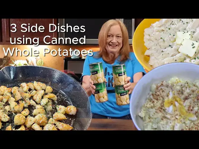 Video thumbnail for 3 Cheap & Easy SIDE DISHES USING CANNED WHOLE POTATOES