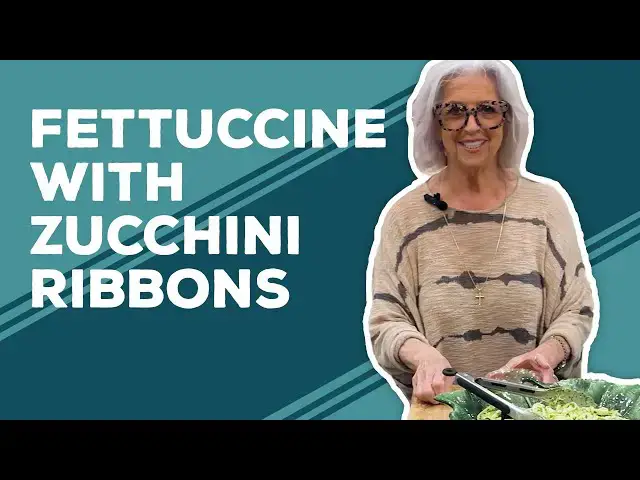 Video thumbnail for Love & Best Dishes: Fettuccine with Zucchini Ribbons Recipe | Zucchini Side Dish Ideas