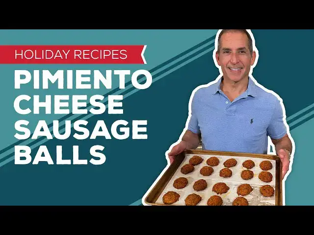 Video thumbnail for Holiday Cooking & Baking Recipes: Pimiento Cheese Sausage Balls Recipe | NYE Appetizers