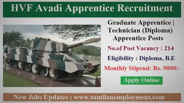 'Video thumbnail for HVF Avadi Apprentice Recruitment 2023'