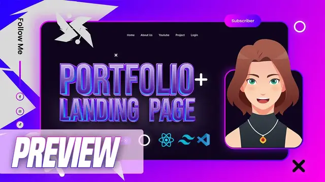 Video thumbnail for React.js Animation Mastery: Animated Portfolio Landing Page Preview