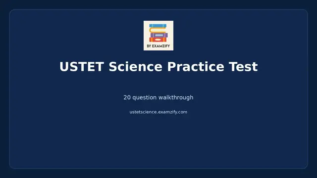 Video thumbnail for USTET Science Practice Test