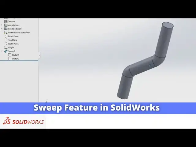 'Video thumbnail for Sweep Feature in SolidWorks | SolidWorks Tutorial | SolidWorks Modeling |'