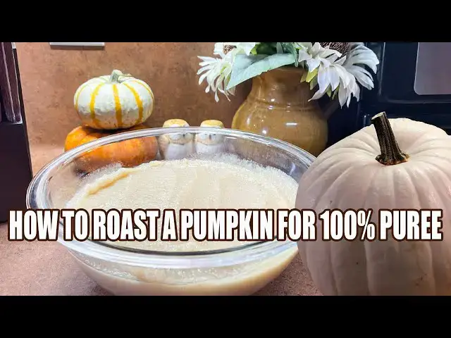 'Video thumbnail for How To ROAST A PUMPKIN for 100% Pure Pumpkin Puree'