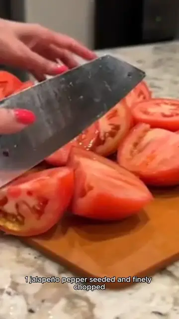 Video thumbnail for salsa recipe with fresh tomatoes