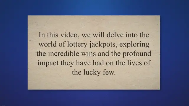 Video thumbnail for From Rags to Riches: Unveiling the 10 Largest US Lottery Jackpots and Their Life-Altering Impact