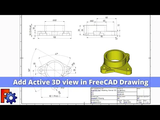 'Video thumbnail for Add Active 3D view in FreeCAD Drawing | FreeCAD Tutorial | Mechnexus |'