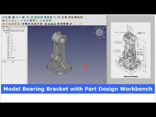 'Video thumbnail for Model Bearing Bracket with FreeCAD Part Design Workbench | 3D Modeling | Learn FreeCAD | Mechnexus |'