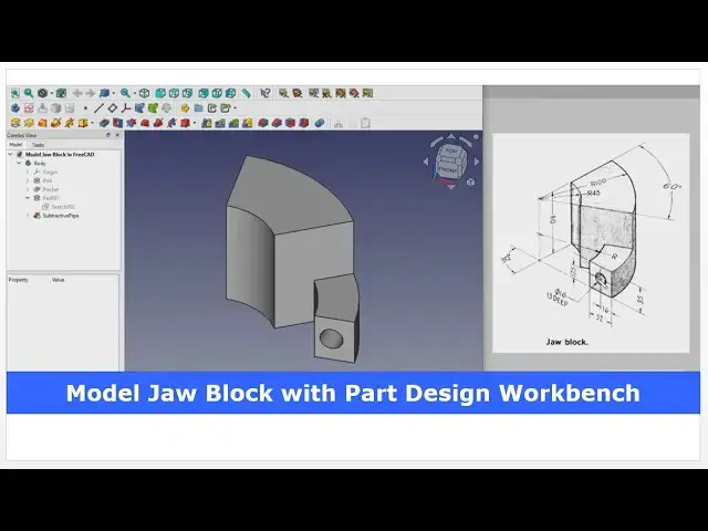 'Video thumbnail for Model Jaw Block with FreeCAD Part Design Workbench | FreeCAD Tutorial | 3D Modeling | Mechnexus |'
