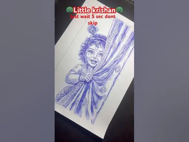 Video thumbnail for “Cute krishan wait for krishan 🦚❤️ #art #trendingshorts #krishn#krishanart #viral #youtubeshorts