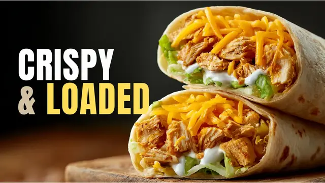Video thumbnail for Crispy Chicken Ranch Snack Wrap (Easy Air Fryer Copycat)