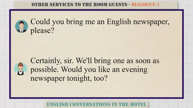 Video thumbnail for Other Services To The Room Guests