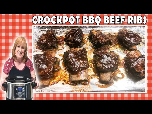Video thumbnail for CROCKPOT BBQ BEEF SHORT RIBS | Slow Cooker RIBS with DRY RUB