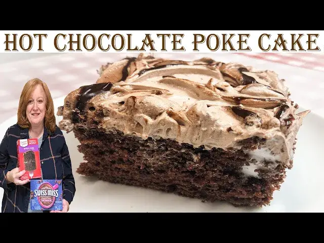 Video thumbnail for HOT CHOCOLATE POKE CAKE RECIPE | Easy Boxed Cake Recipe