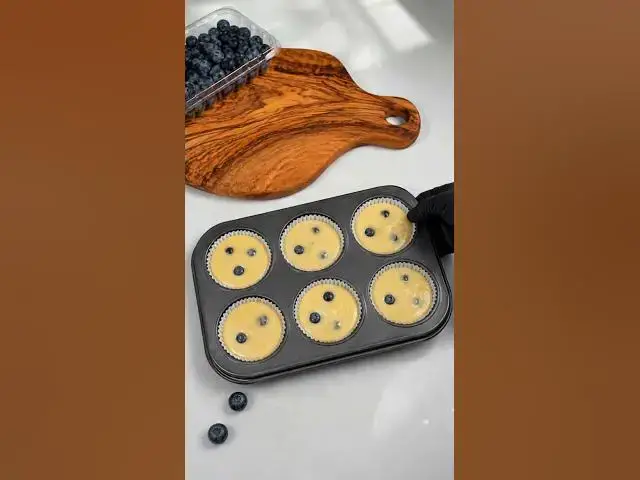 Video thumbnail for High-Protein Blueberry Muffins | Soft & Fluffy #easyrecipe