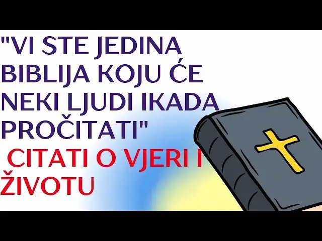 Video thumbnail for Jedina BIBLIJA koju će neki ljudi ikada PROČITATI -  Citati o VJERI i ŽIVOTU