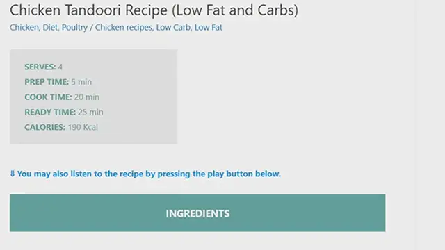 Video thumbnail for Chicken Tandoori Recipe Low Fat and Carbs