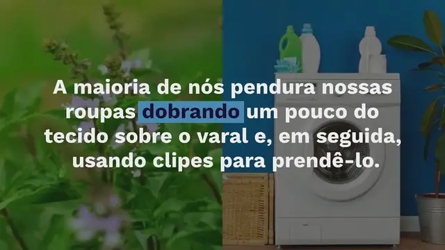 Video thumbnail for O truque para remover marcas de prendedor de roupa das roupas