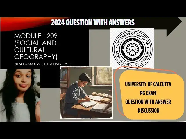 Video thumbnail for CU PG Exam: 2nd Semester Social and Cultural Geography / 2024 question paper and answer