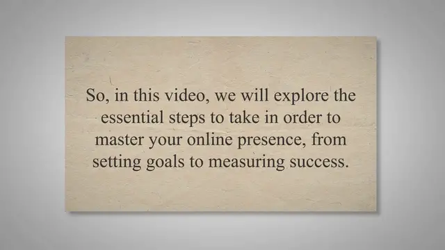 Video thumbnail for Mastering Online Presence: From Setting Goals to Measuring Success
