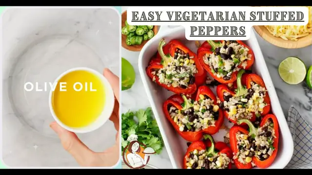 Video thumbnail for Easy Vegetarian Stuffed Peppers
