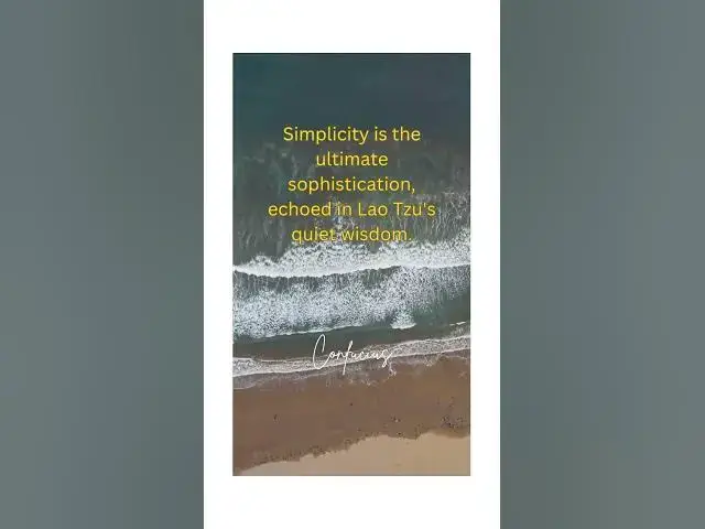 Video thumbnail for "Simplicity is True Wisdom" #shorts